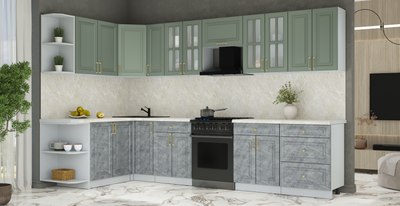 Кухонный гарнитур Интерлиния Мила Шато 1.7x3.3 LV