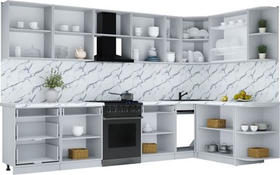 Кухонный гарнитур Интерлиния Мила Шато 1.7x3.3 PR