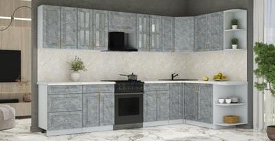 Кухонный гарнитур Интерлиния Мила Шато 1.7x3.3 PR