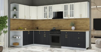 Кухонный гарнитур Интерлиния Мила Шато 1.7x3.4 LV