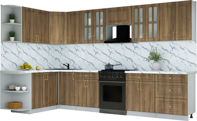 Кухонный гарнитур Интерлиния Мила Шато 1.7x3.4 LV - фото