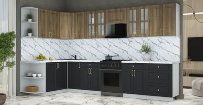 Кухонный гарнитур Интерлиния Мила Шато 1.7x3.4 LV