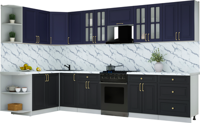 Кухонный гарнитур Интерлиния Мила Шато 1.7x3.4 LV - фото