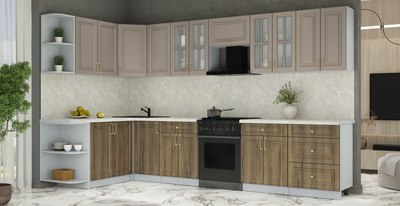 Кухонный гарнитур Интерлиния Мила Шато 1.7x3.4 LV