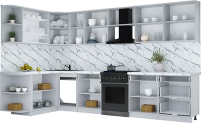 Кухонный гарнитур Интерлиния Мила Шато 1.7x3.4 LV