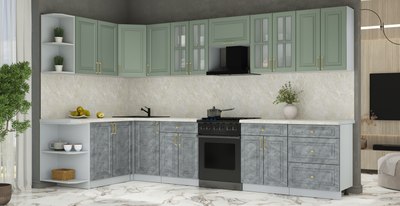 Кухонный гарнитур Интерлиния Мила Шато 1.7x3.4 LV