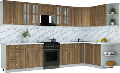 Кухонный гарнитур Интерлиния Мила Шато 1.7x3.4 PR - фото