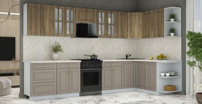 Кухонный гарнитур Интерлиния Мила Шато 1.7x3.4 PR