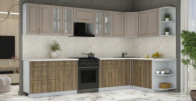 Кухонный гарнитур Интерлиния Мила Шато 1.7x3.4 PR