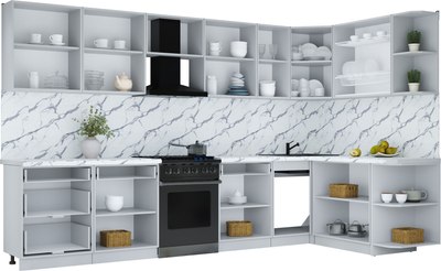 Кухонный гарнитур Интерлиния Мила Шато 1.7x3.4 PR