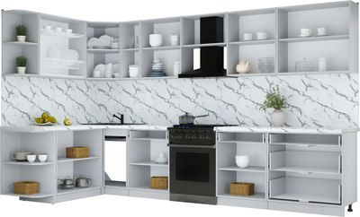 Кухонный гарнитур Интерлиния Мила Шато 1.7x3.5 LV