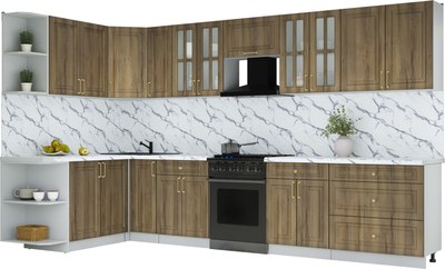 Кухонный гарнитур Интерлиния Мила Шато 1.7x3.5 LV - фото