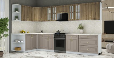 Кухонный гарнитур Интерлиния Мила Шато 1.7x3.5 LV