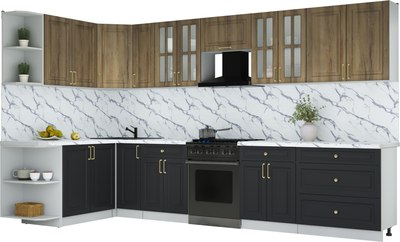 Кухонный гарнитур Интерлиния Мила Шато 1.7x3.5 LV - фото