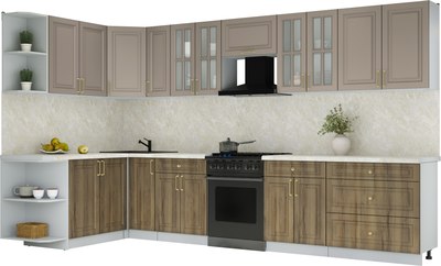 Кухонный гарнитур Интерлиния Мила Шато 1.7x3.5 LV - фото