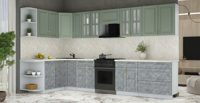 Кухонный гарнитур Интерлиния Мила Шато 1.7x3.5 LV