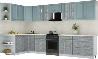 Кухонный гарнитур Интерлиния Мила Шато 1.7x3.5 LV - фото