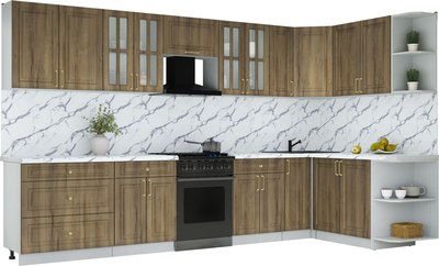 Кухонный гарнитур Интерлиния Мила Шато 1.7x3.5 PR - фото