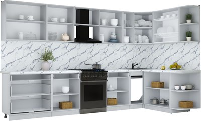 Кухонный гарнитур Интерлиния Мила Шато 1.7x3.5 PR