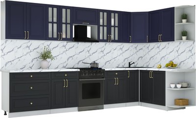 Кухонный гарнитур Интерлиния Мила Шато 1.7x3.5 PR - фото