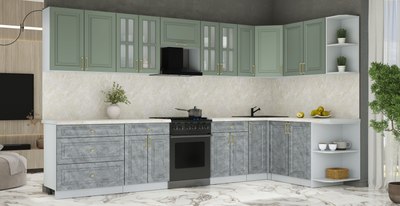 Кухонный гарнитур Интерлиния Мила Шато 1.7x3.5 PR