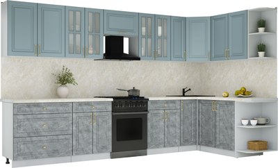 Кухонный гарнитур Интерлиния Мила Шато 1.7x3.5 PR - фото