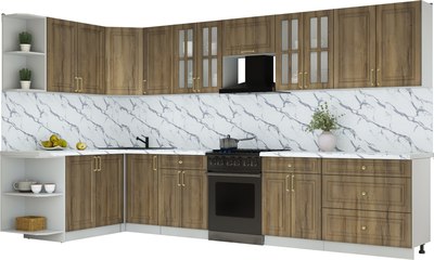 Кухонный гарнитур Интерлиния Мила Шато 1.7x3.6 LV - фото