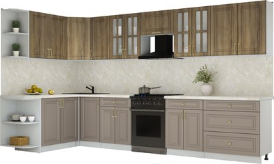 Кухонный гарнитур Интерлиния Мила Шато 1.7x3.6 LV - фото