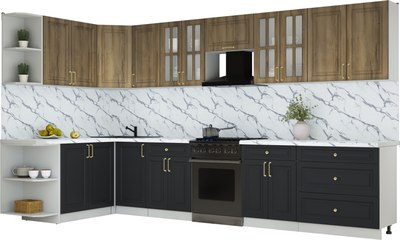 Кухонный гарнитур Интерлиния Мила Шато 1.7x3.6 LV - фото