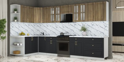 Кухонный гарнитур Интерлиния Мила Шато 1.7x3.6 LV