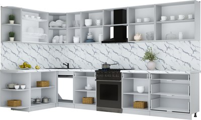 Кухонный гарнитур Интерлиния Мила Шато 1.7x3.6 LV
