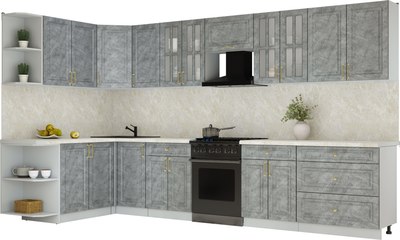 Кухонный гарнитур Интерлиния Мила Шато 1.7x3.6 LV - фото