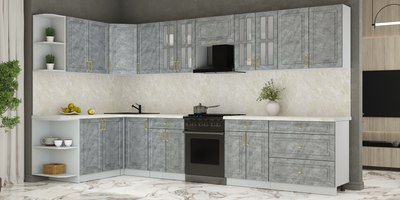 Кухонный гарнитур Интерлиния Мила Шато 1.7x3.6 LV