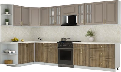 Кухонный гарнитур Интерлиния Мила Шато 1.7x3.6 LV - фото