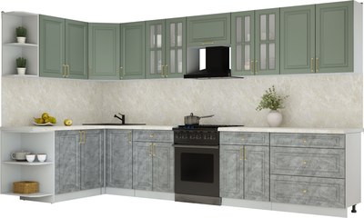 Кухонный гарнитур Интерлиния Мила Шато 1.7x3.6 LV - фото