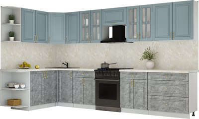 Кухонный гарнитур Интерлиния Мила Шато 1.7x3.6 LV - фото