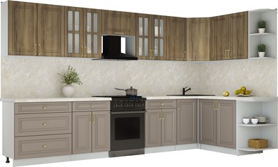 Кухонный гарнитур Интерлиния Мила Шато 1.7x3.6 PR - фото