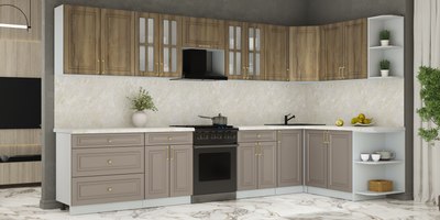 Кухонный гарнитур Интерлиния Мила Шато 1.7x3.6 PR