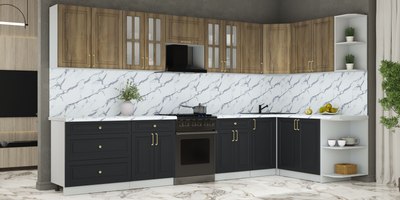 Кухонный гарнитур Интерлиния Мила Шато 1.7x3.6 PR