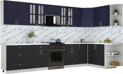 Кухонный гарнитур Интерлиния Мила Шато 1.7x3.6 PR - фото