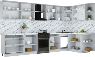 Кухонный гарнитур Интерлиния Мила Шато 1.7x3.6 PR