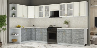 Кухонный гарнитур Интерлиния Мила Шато 1.7x3.7 LV