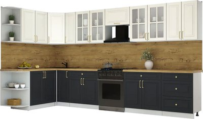 Кухонный гарнитур Интерлиния Мила Шато 1.7x3.7 LV - фото