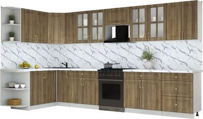 Кухонный гарнитур Интерлиния Мила Шато 1.7x3.7 LV - фото