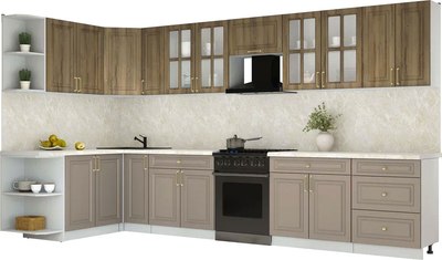 Кухонный гарнитур Интерлиния Мила Шато 1.7x3.7 LV - фото
