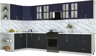 Кухонный гарнитур Интерлиния Мила Шато 1.7x3.7 LV - фото