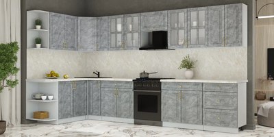 Кухонный гарнитур Интерлиния Мила Шато 1.7x3.7 LV