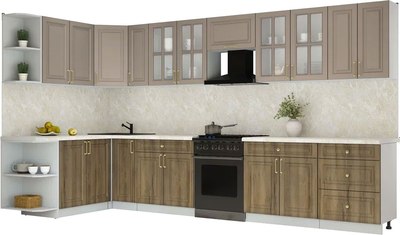 Кухонный гарнитур Интерлиния Мила Шато 1.7x3.7 LV - фото