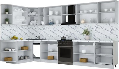 Кухонный гарнитур Интерлиния Мила Шато 1.7x3.7 LV