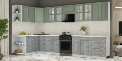 Кухонный гарнитур Интерлиния Мила Шато 1.7x3.7 LV